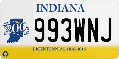 IN license plate 993WNJ