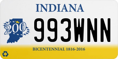 IN license plate 993WNN