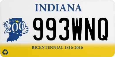 IN license plate 993WNQ