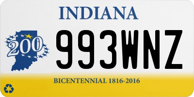 IN license plate 993WNZ