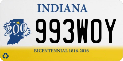 IN license plate 993WOY