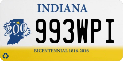 IN license plate 993WPI