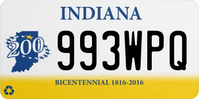 IN license plate 993WPQ