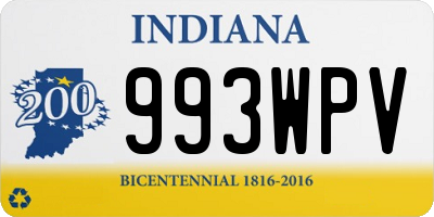 IN license plate 993WPV