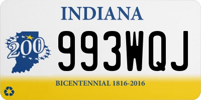 IN license plate 993WQJ