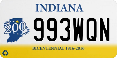 IN license plate 993WQN