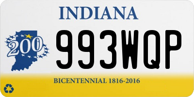 IN license plate 993WQP