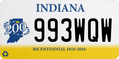 IN license plate 993WQW
