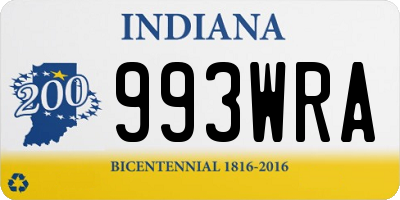 IN license plate 993WRA