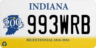 IN license plate 993WRB