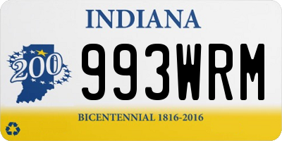 IN license plate 993WRM