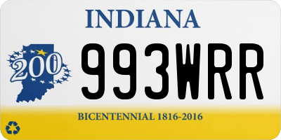 IN license plate 993WRR