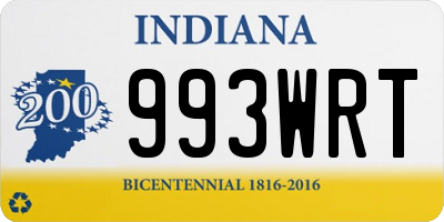 IN license plate 993WRT