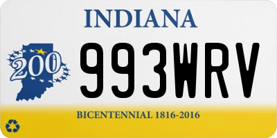 IN license plate 993WRV