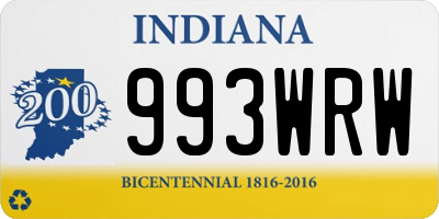 IN license plate 993WRW