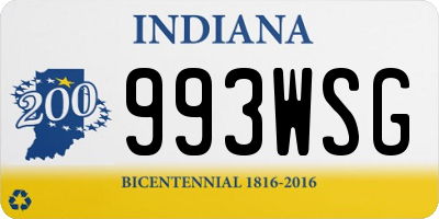 IN license plate 993WSG