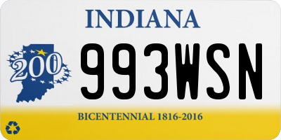IN license plate 993WSN