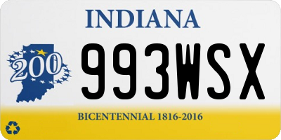 IN license plate 993WSX