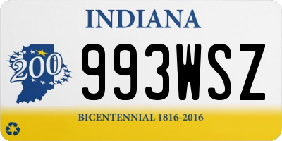 IN license plate 993WSZ