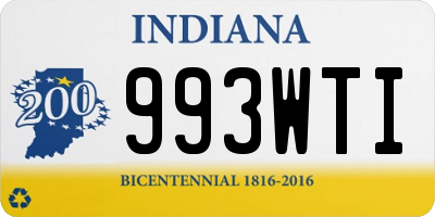 IN license plate 993WTI