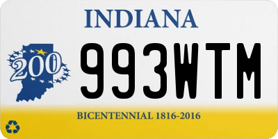 IN license plate 993WTM