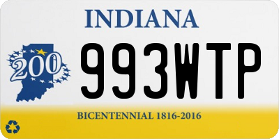 IN license plate 993WTP