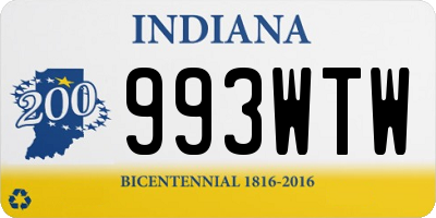 IN license plate 993WTW