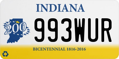 IN license plate 993WUR