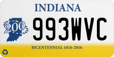 IN license plate 993WVC