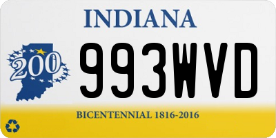 IN license plate 993WVD