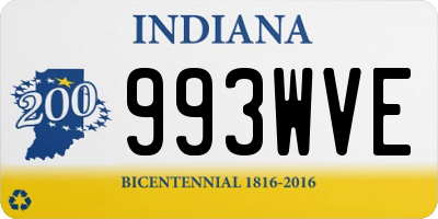 IN license plate 993WVE