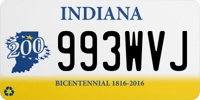 IN license plate 993WVJ