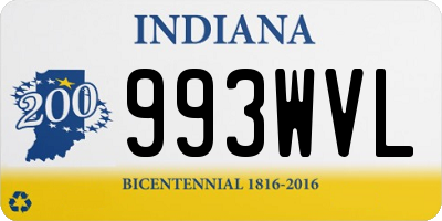 IN license plate 993WVL