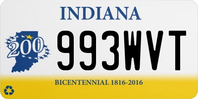 IN license plate 993WVT