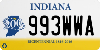 IN license plate 993WWA