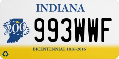 IN license plate 993WWF