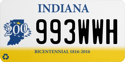 IN license plate 993WWH