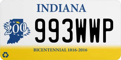 IN license plate 993WWP