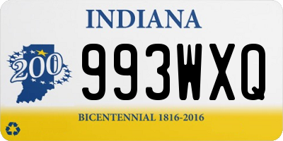 IN license plate 993WXQ