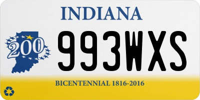 IN license plate 993WXS