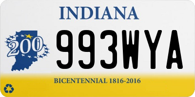 IN license plate 993WYA