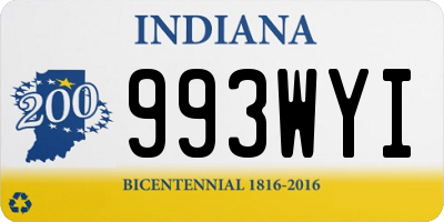 IN license plate 993WYI