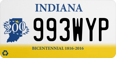IN license plate 993WYP