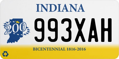 IN license plate 993XAH