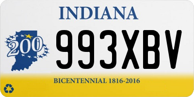 IN license plate 993XBV