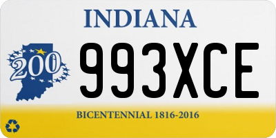 IN license plate 993XCE