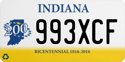 IN license plate 993XCF