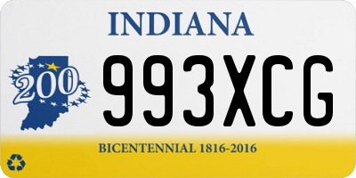 IN license plate 993XCG