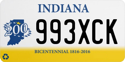 IN license plate 993XCK