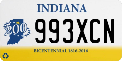 IN license plate 993XCN